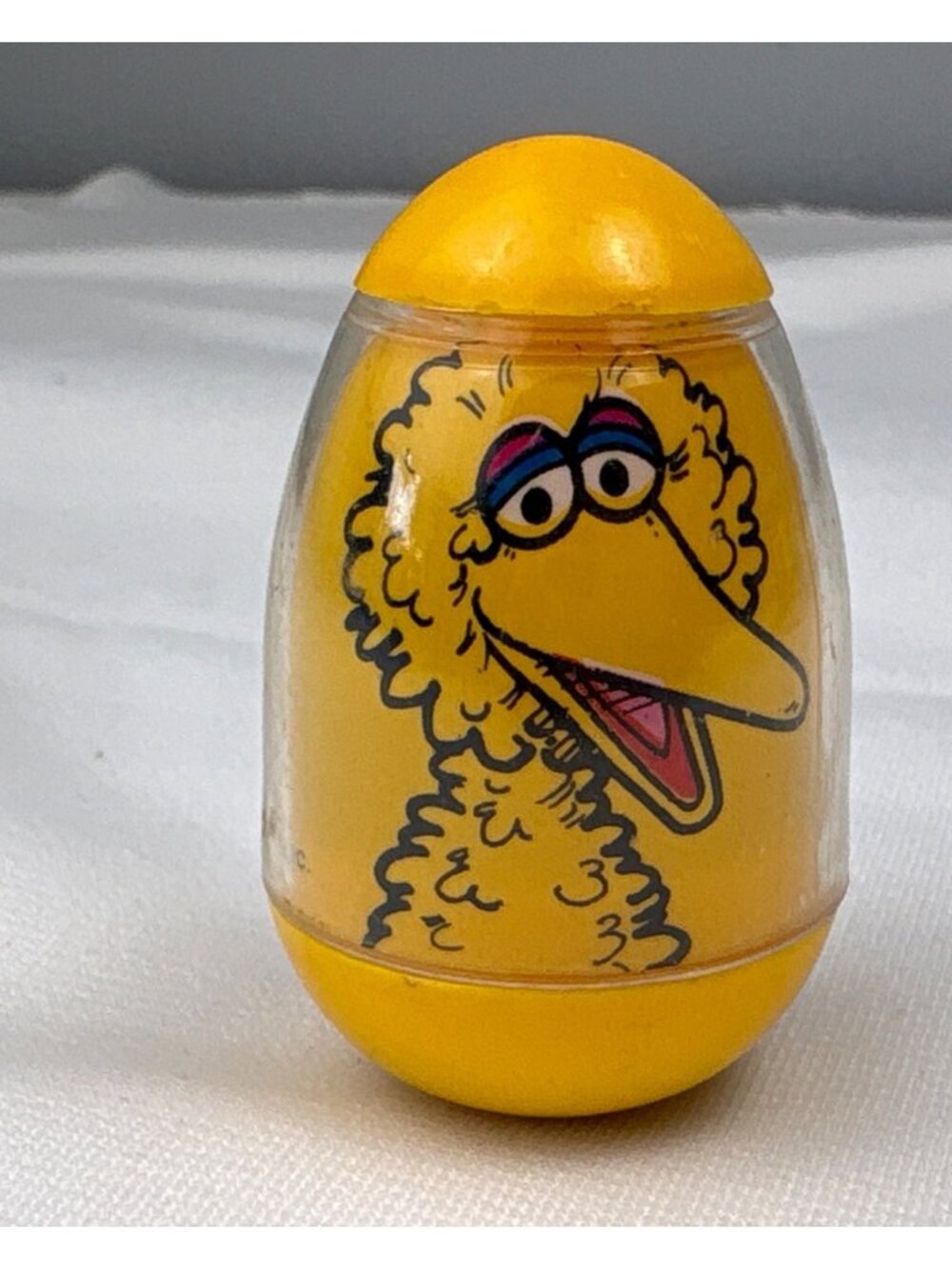 1982 Sesame Street Big Bird Weeble Toy Vintage Collectible Muppets Inc.